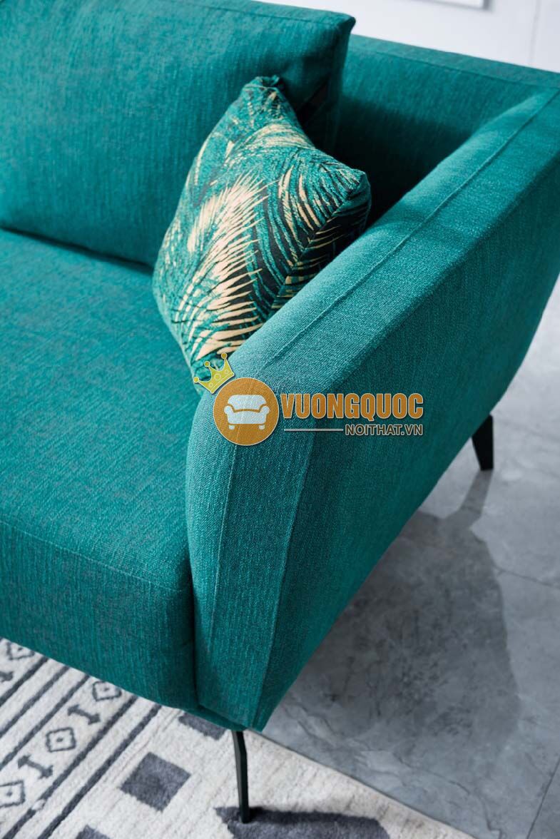 Sofa góc hiện đại màu xanh cổ vịt CSM 6250-1